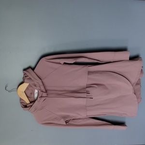 Latched mama petal front nursing hoodie top mauve color